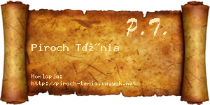 Piroch Ténia névjegykártya
